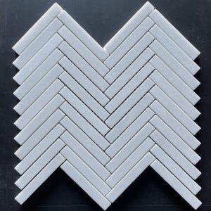 Thassos 5/8"x4" Herringbone Polished