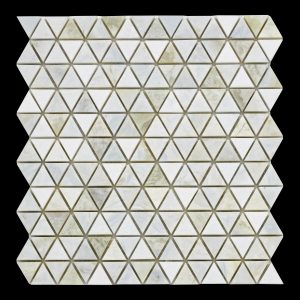 Verde Onyx & Thassos 1" Triangle Polished