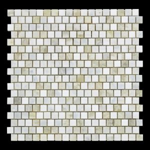 Verde Onyx & Thassos 5/8"x5/8" Polished